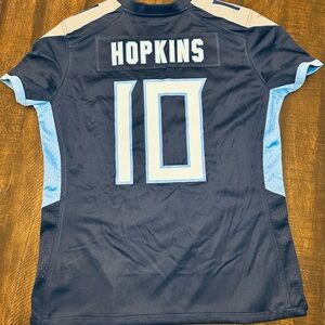 Women's Nike DeAndre Hopkins Navy Tennessee Titans Game Jersey-Medium
